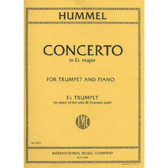 Concerto E flat major for trumpet B flat and piano