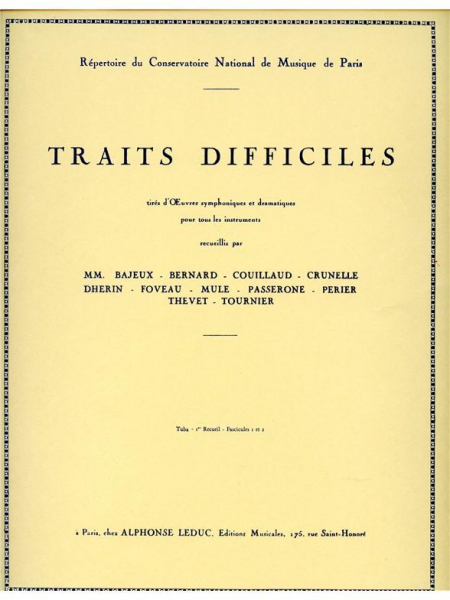 Traits Difficiles vol.1 for tuba