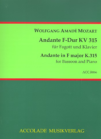Andante KV315 für Fagott und Klavier