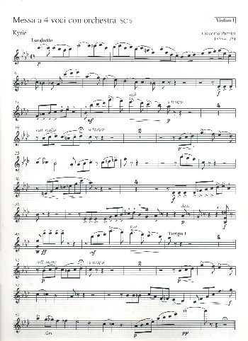 Messa a 4 voci SC6 für Sol (TBarB), gem Chor und Orchester