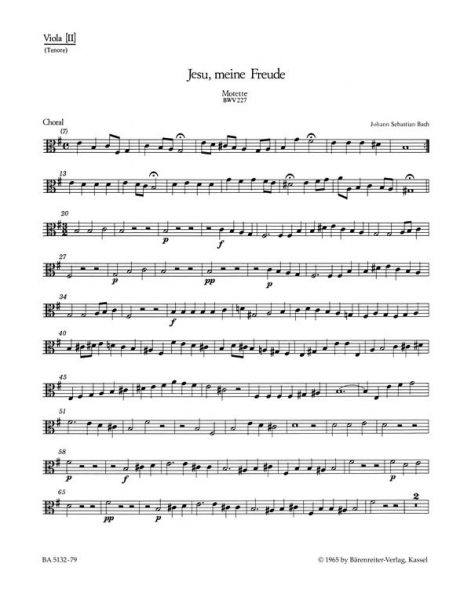 Jesu meine Freude BWV227 Motette für gem Chor (SSATB)