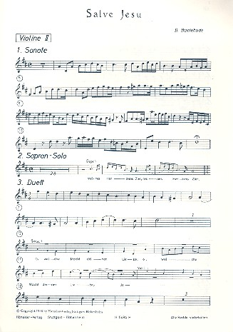 Salve Jesu patris gnate unigenite BuxWV94 für 2 Soprane, 2 Violinen
