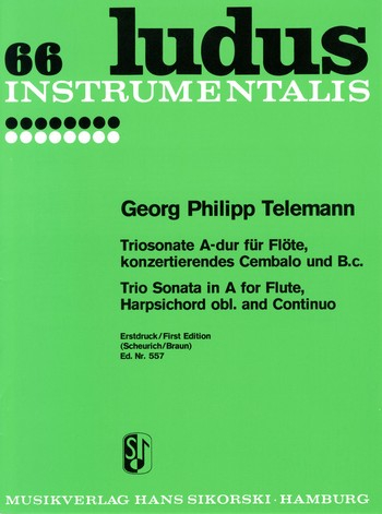 Triosonate A-Dur für Flöte, konzertierendes Cembalo und Bc