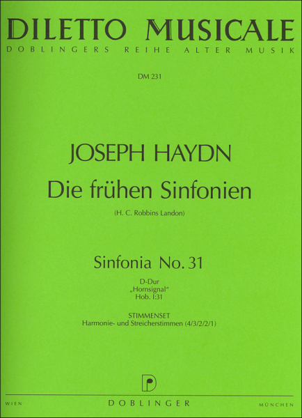 Sinfonie D-Dur Nr.31 Hob.I:31 für Orchester