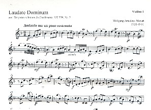 Laudate Dominum aus 'Vesperae solennes de confessore' KV339 für Soli, gem Chor und Orchester