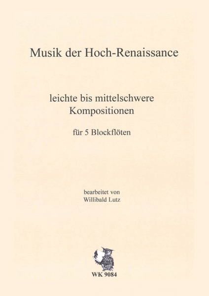 Meister der Hoch-Renaissance für 5 Blockflöten