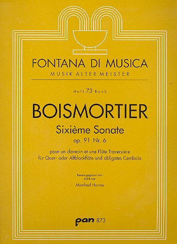 Sixième sonate op.91,6 für Flöte und obligates Cembalo