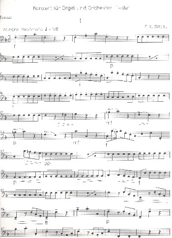 Konzert F-Dur für Orgel und Streicher