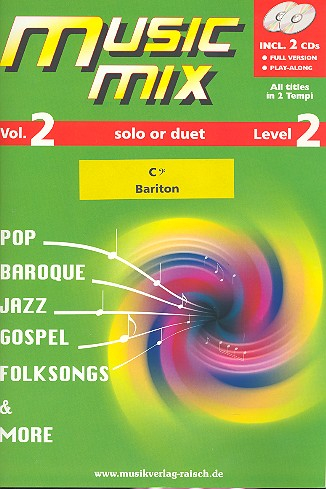 Music Mix vol.2 (+2 CD&#039;s) für Bariton Bassschlüssel