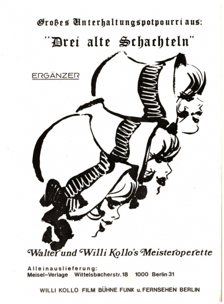 Großes Unterhaltungspotpourri aus Drei alte Schachteln: für Salonorchester