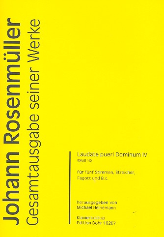 Laudate pueri Dominum Nr.4 RWV.E110 für 5 Stimmen (gem Chor), Streicher, Fagott und Bc