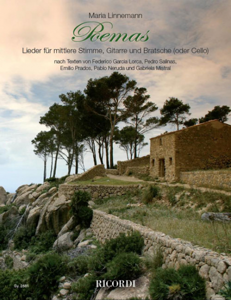 Poemas für Gesang (mittel), Gitarre und Viola (Violoncello)