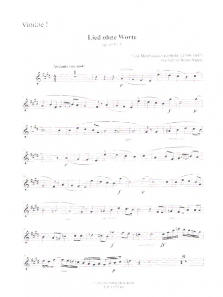 6 Lieder ohne Worte (6 Songs without Words) für Streichorchester