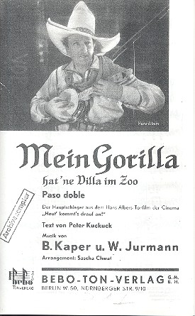 Mein Gorilla hat ne Villa im Zoo für Salonorchester