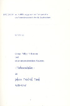 Telemann und seine zeitgenössischen Kollegen Dokumentation zu Johann Friedrich Fasch