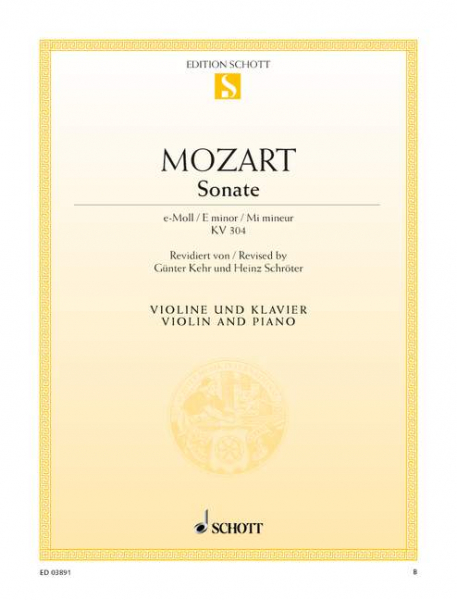 Sonate e-Moll KV 304 für Violine und Klavier