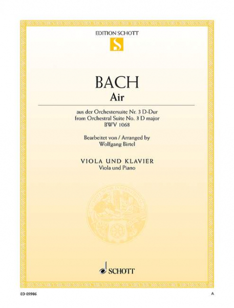 Air BWV1068 für Viola und Klavier