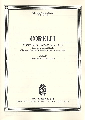 Concerto grosso g-Moll op.6,8 für 2 Violinen, Violoncello, Streicher und Bc