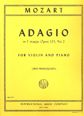 Spielstück für Violine Adagio E-Dur KV 261