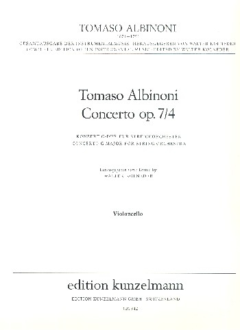 Concerto a cinque G-Dur op.7,4 für Streichorchester
