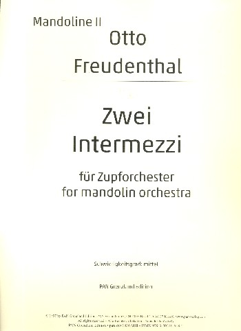 2 Intermezzi für Zupforchester