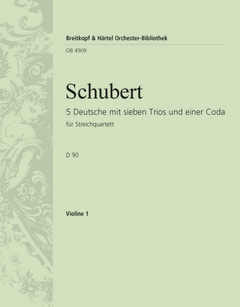 5 Deutsche mit 7 Trios und einer Coda D90 für Streichorchester