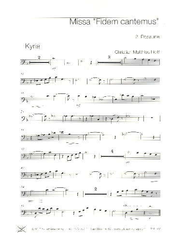 Missa &quot;Fidem cantemus&quot; für Chor (SAM/SATB/Kinderchor), Bläser und Orgel