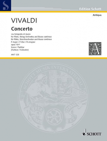 Concerto Nr. 1 F-Dur op. 10/1 RV 433/PV 261 für Flöte (Alt-Blockflöte), Streichorchester und Basso c