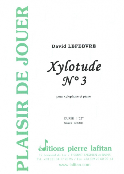 Xylotude no.3 pour xylophone et piano