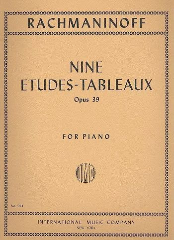 9 études-tableaux op.39 for piano