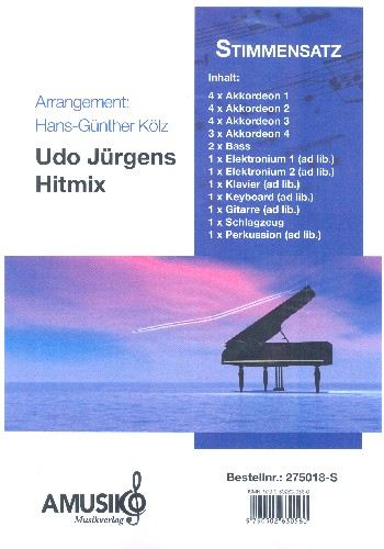 Udo Jürgens Hitmix: für Akkordeonorchester