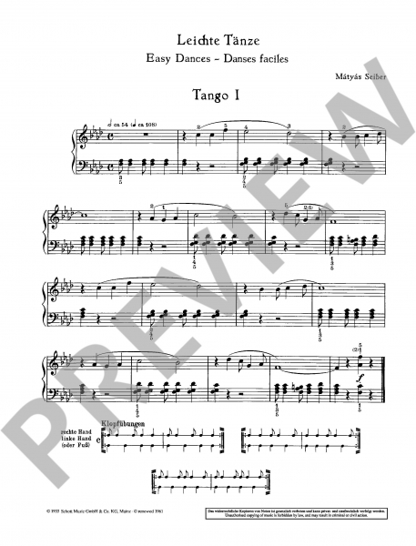 Spielbuch für Klavier Leichte Tänze für Klavier 1