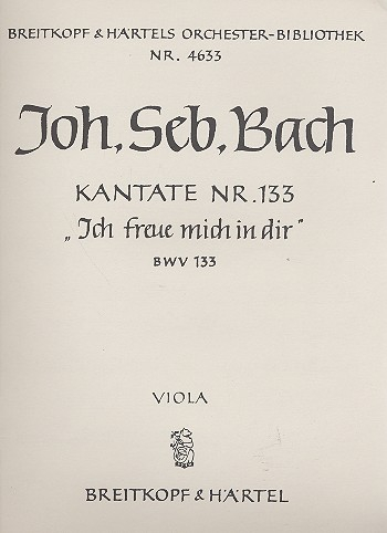 Ich freue mich in dir Kantate Nr.133 BWV133