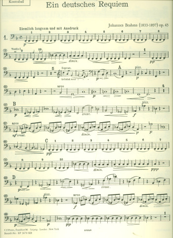 Ein deutsches Requiem op.45 für Soli, Chor und Orchester