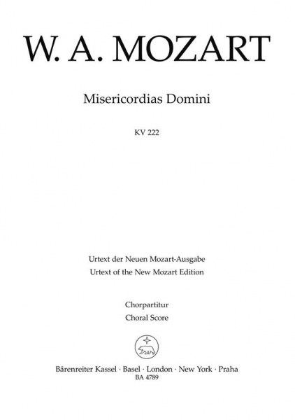 Misericordias Domini KV222 (205a) für gem Chor, Streicher und Bc