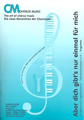 Aber dich gibt's nur einmal für mich für Männerchor und Klavier