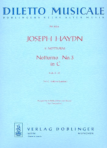 Notturno C-Dur Nr.3 Hob.II:32 für 2 Altblockflöten (Liren) und Kammero für 2 Altblockflöten und Klav
