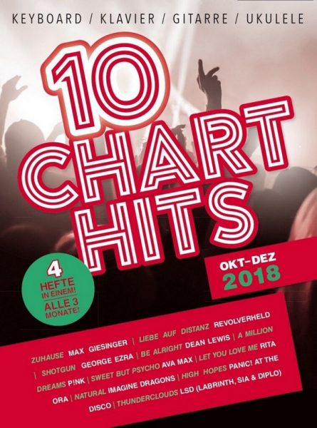 Songbook 10 Charthits - Oktober bis Dezember 2018