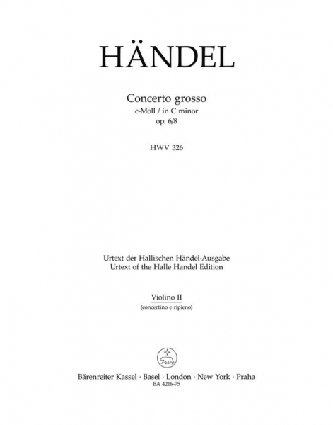 Concerto grosso c-Moll op.6,8 HWV326 für Orchester