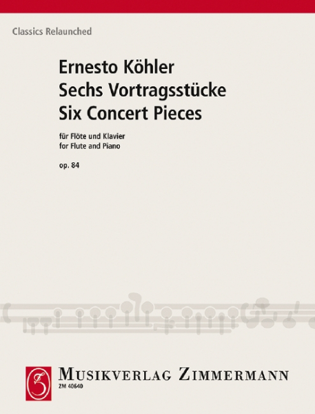 Spielstücke für Querflöte 6 Vortragsstücke op. 84