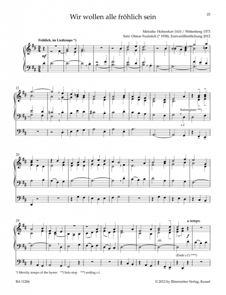 Spielpartitur Sonntagsorgel 3