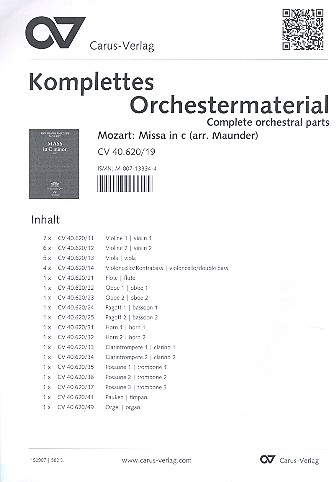 Messe c-Moll KV427 für Soli, gem Chor und Orchester