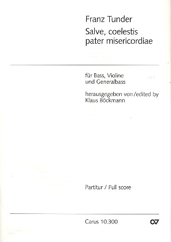 Salve coelestis pater misericordiae für Baß, Violine und Bc
