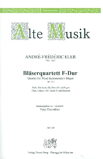 Quartett F-Dur op.11,3 für Flöte, Klarinette, Horn und Fagott