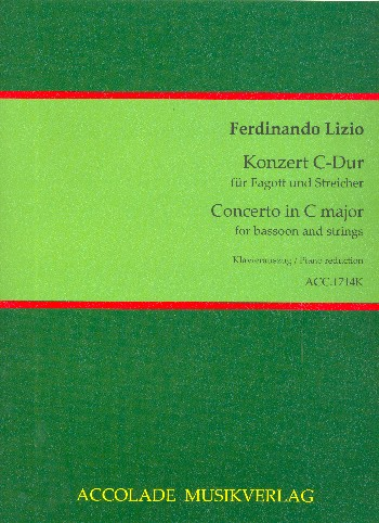 Konzert C-Dur für Fagott und Streicher für Fagott und klavier
