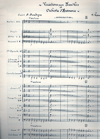 Variations pour hautbois et orchestre d&#039;harmonie