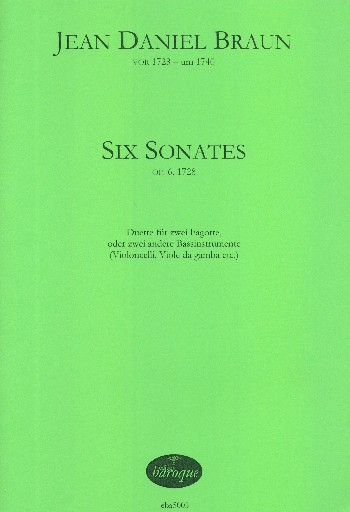 6 Sonates op.6 für 2 Fagotte (Bassinstrumente)