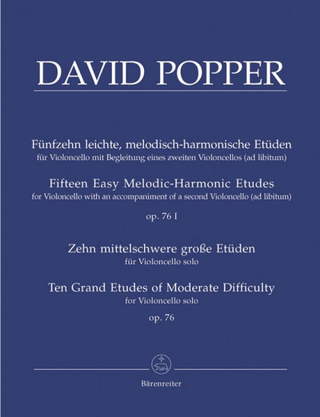 15 leichte Etüden op.76,1 und 10 mittelschwere Etüden op.76 für Violoncello (zweites Vc ad lib)