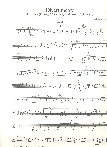 Divertimento Für Flöte (Oboe), 2 Violinen, Viola und Violoncello