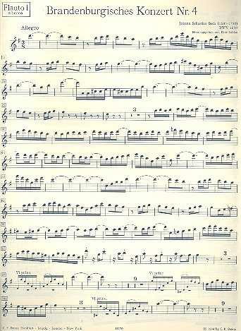 Brandenburgisches Konzert Nr.4 G-Dur BWV1049 für 2 Blockflöten, Violine, Cembalo und Streicher